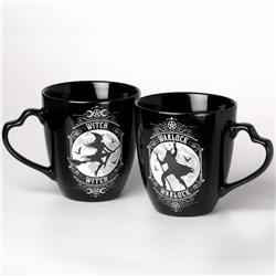 Picture of Alchemy Gothic CM1 Witch & Warlock Mug Set&#44; Black&#44; White & Gray - 350 ml