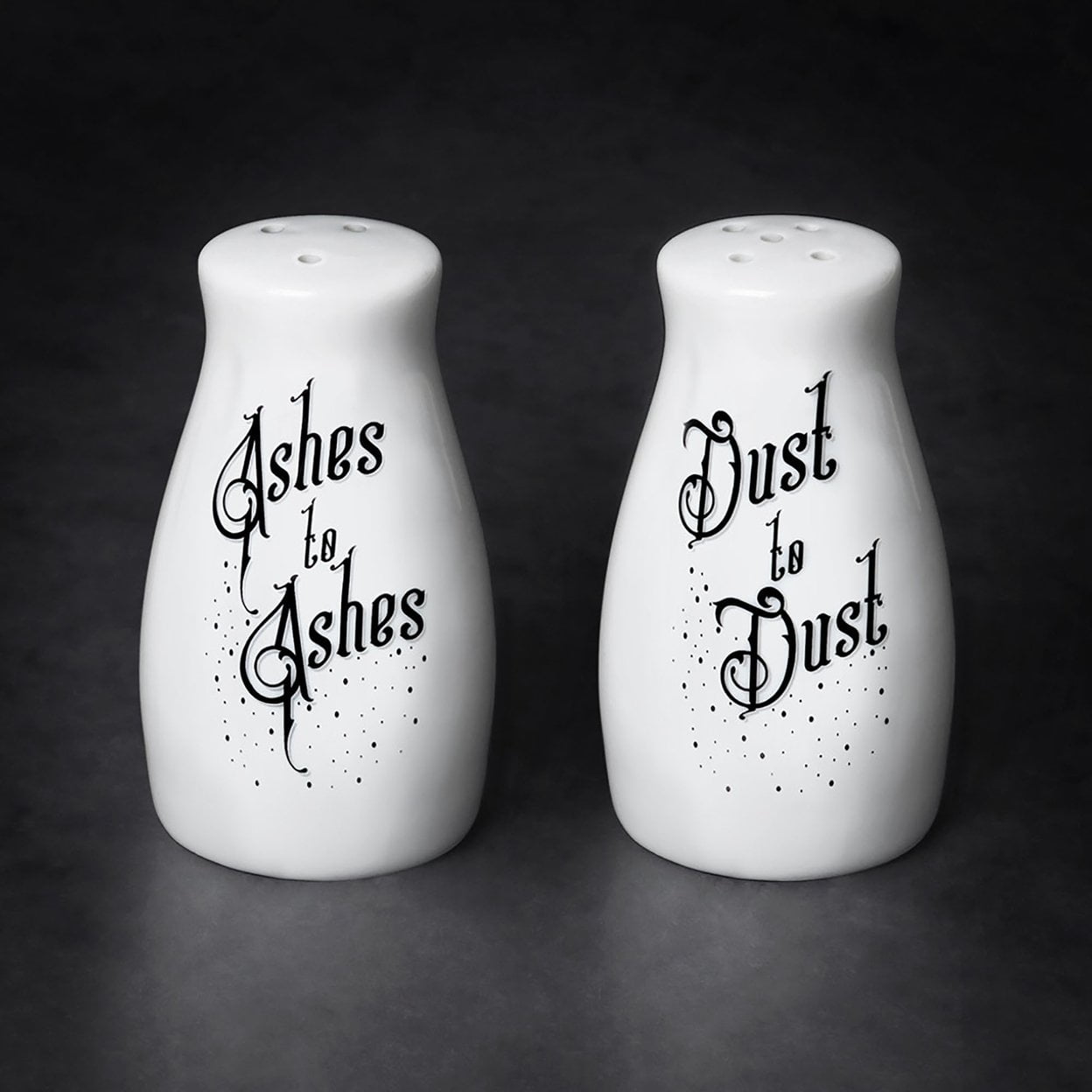 Picture of Alchemy Gothic MRSP2 Ashes to Ashes&#44; Dust to Dust Salt & Pepper Shaker Set&#44; White