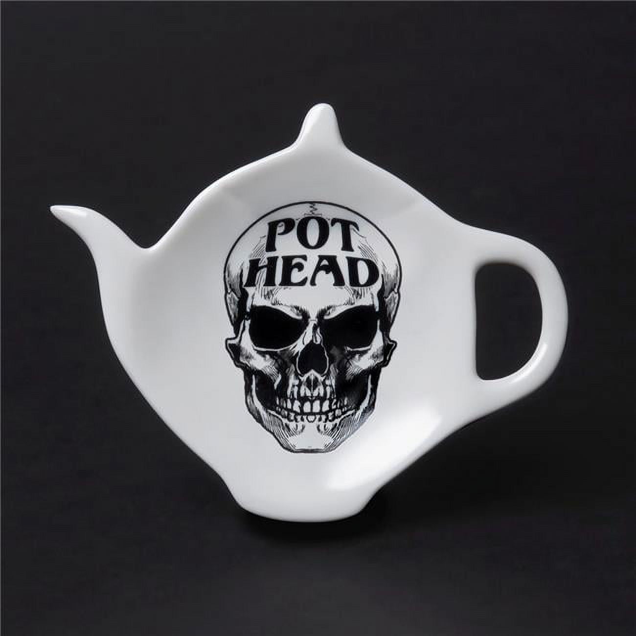 Picture of Alchemy Gothic SR6 4.33 in. Pot Head Tea Spoon Holder&#44; White