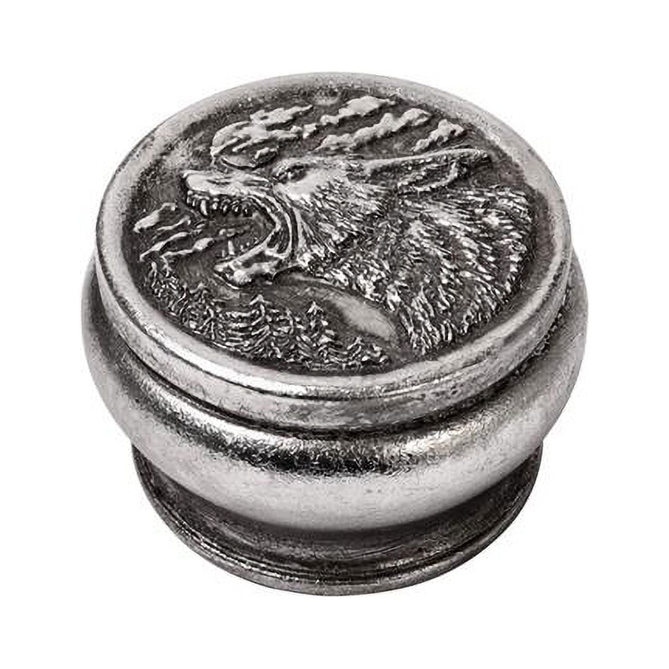 Picture of Alchemy Gothic V103 3.35 in. Hour of the Wolf Keepsake Box&#44; Antique Silver