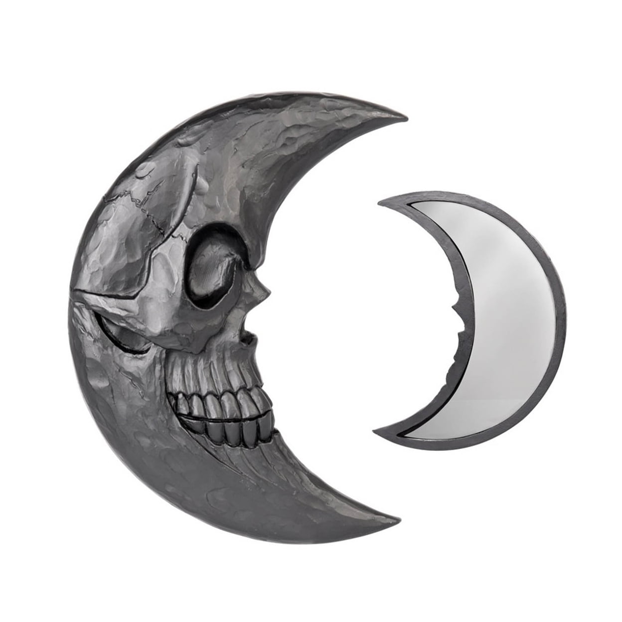 Picture of Alchemy Gothic V108 5.31 in. Skull Moon Hand Mirror, Black
