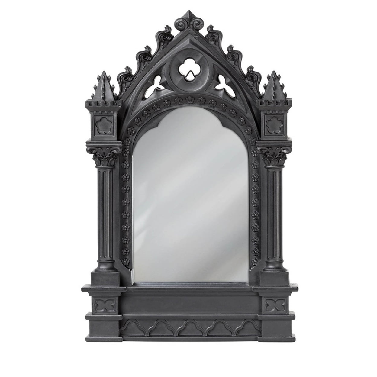Picture of Alchemy Gothic V111 10.83 in. Cathedric Mirror, Black