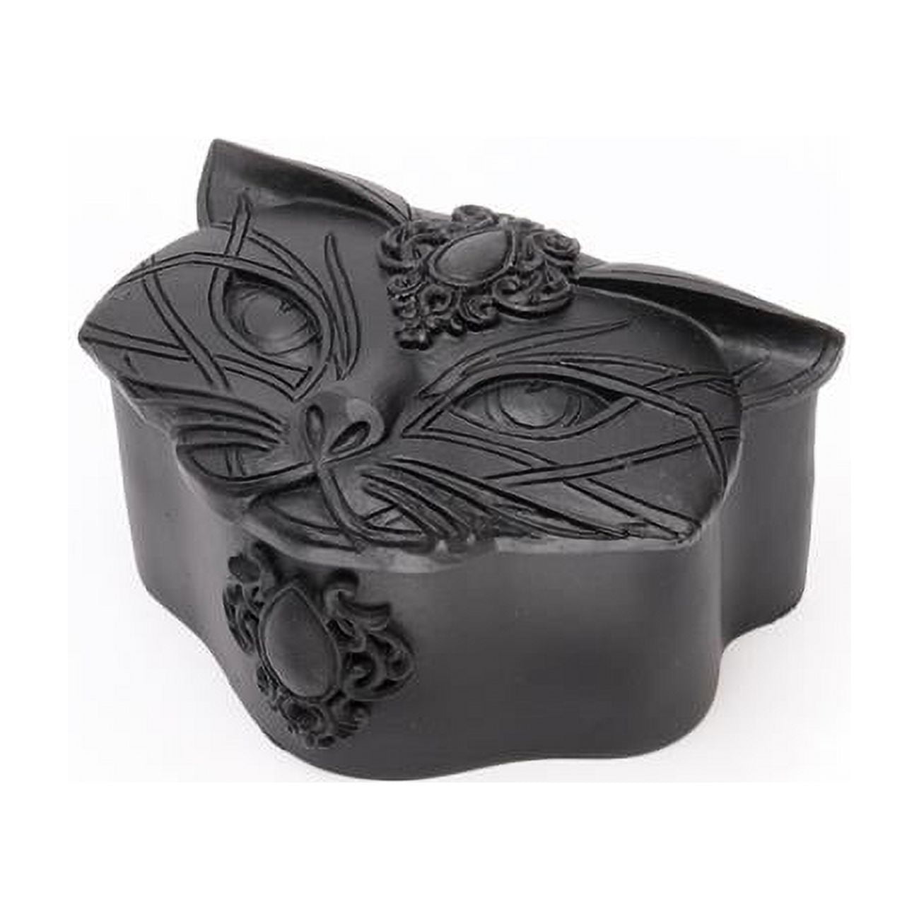 Picture of Alchemy Gothic V78B 4.13 in. Sacred Cat Trinket Box&#44; Black
