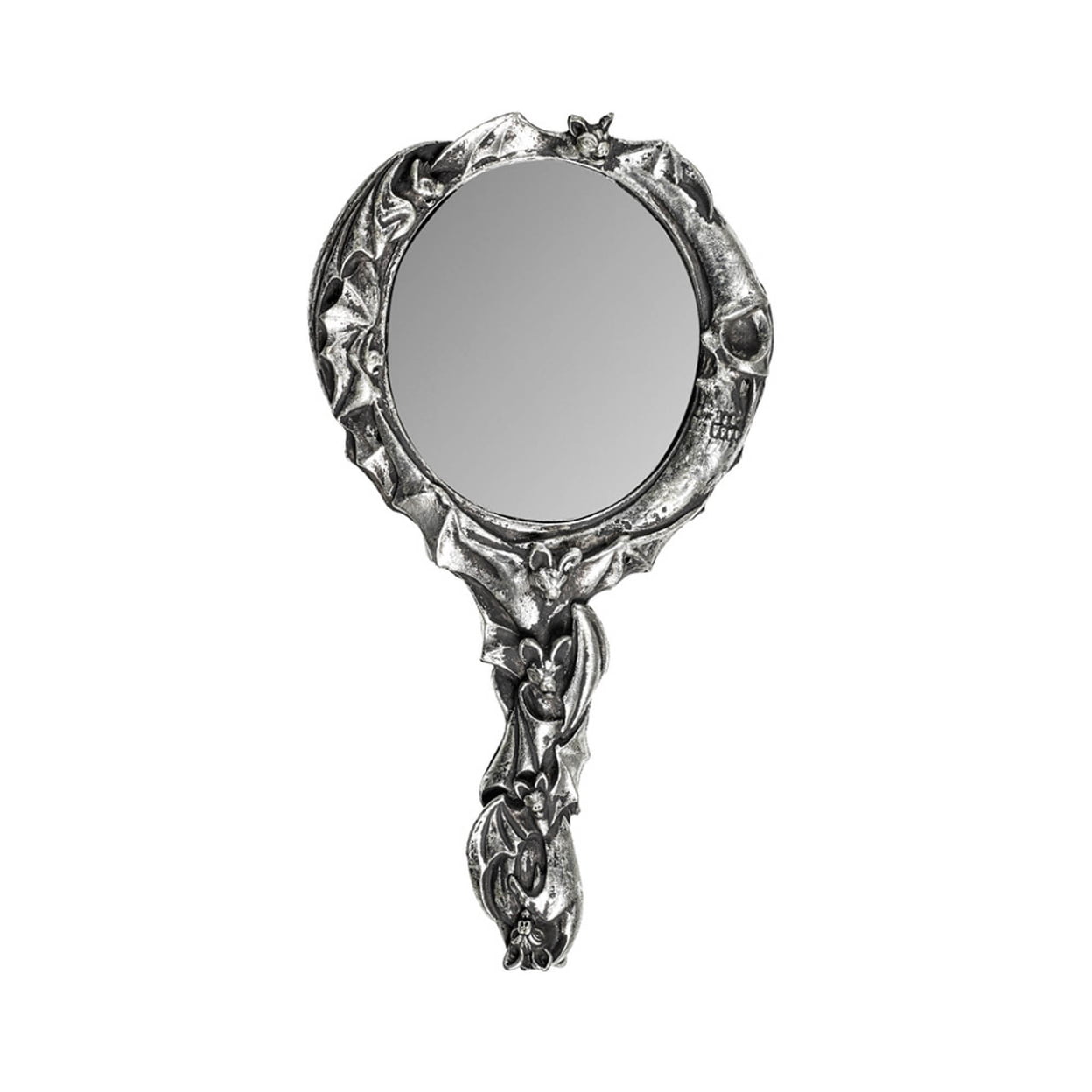 Picture of Alchemy Gothic V82 8.46 in. Bat Hand Mirror&#44; Antique Silver