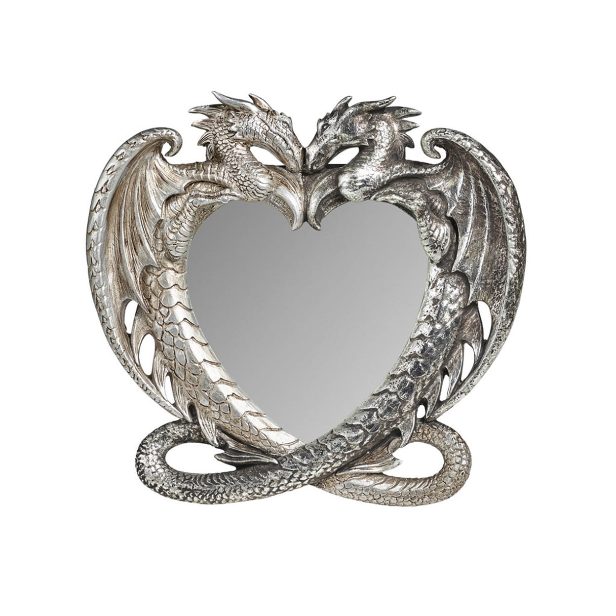 Picture of Alchemy Gothic V84 6.3 in. Coeur Savage Mirror&#44; Antique Silver