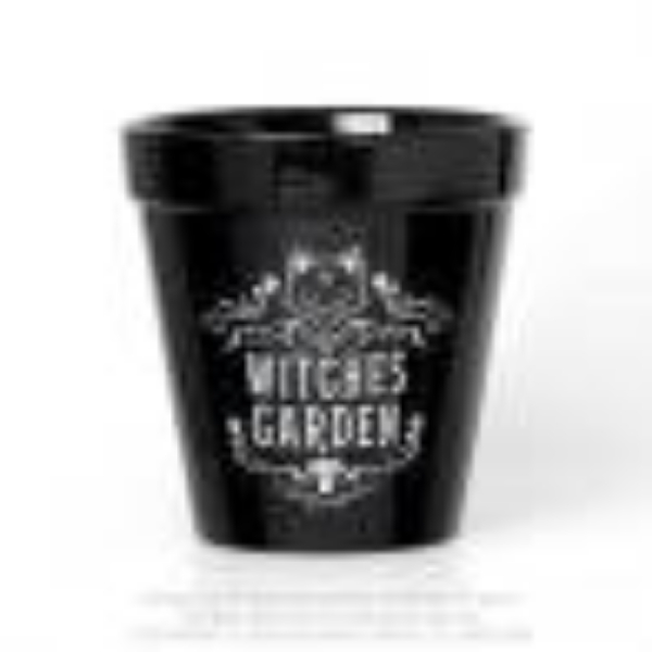 GPP1 Witches Garden Plant Pot, Black & White