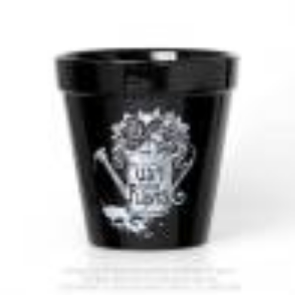 GPP5 Wet Your Plants Plant Pot, Black & White