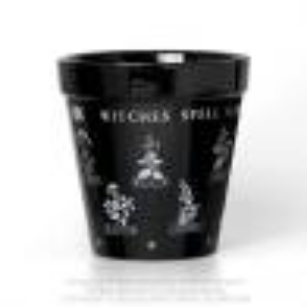 GPP6 Witches Spell Garden Plant Pot, Black & White