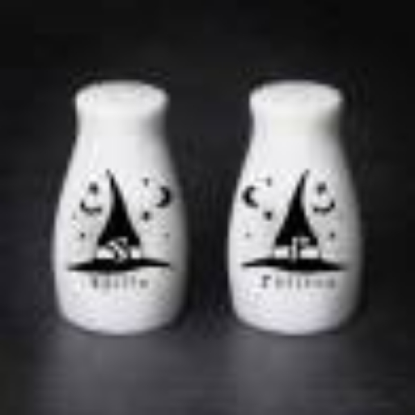Picture of Alchemy MRSP5 Spells&#44; Potions Salt & Pepper Set&#44; Black & White