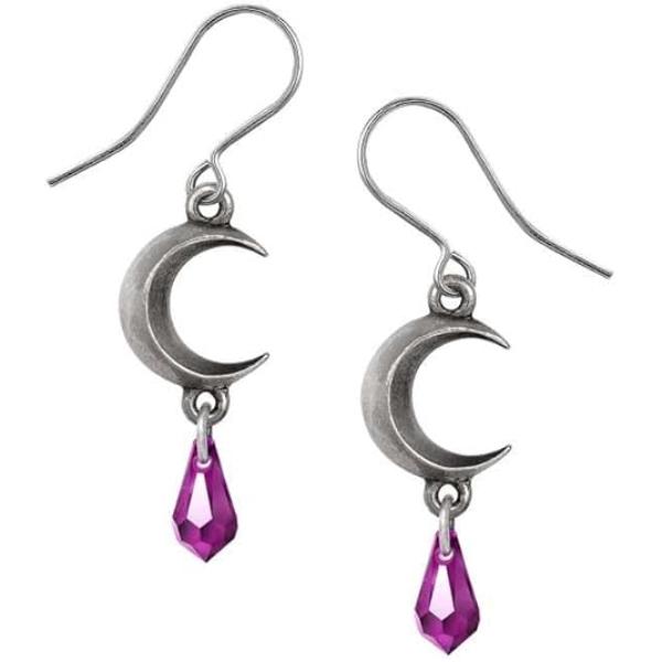 E477A Tears of the Moon Earrings - Amethyst