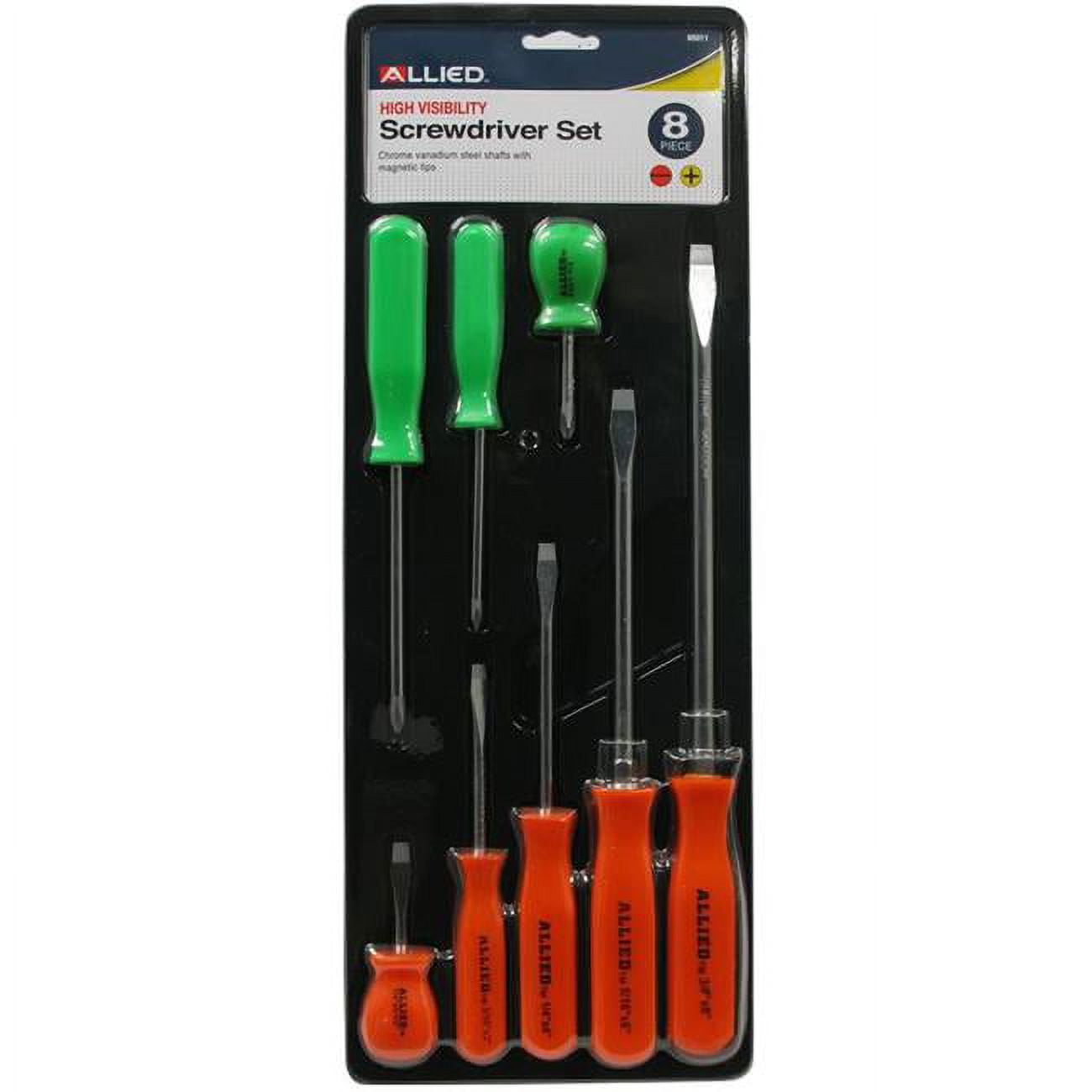 Picture of Allied 65011 Professional Screwdriver Set with Neon Handle - 8 Piece