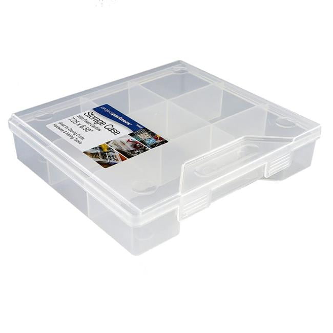 7.25 x 6.5 in. Clear Plastic 9-Compartment Storage Box