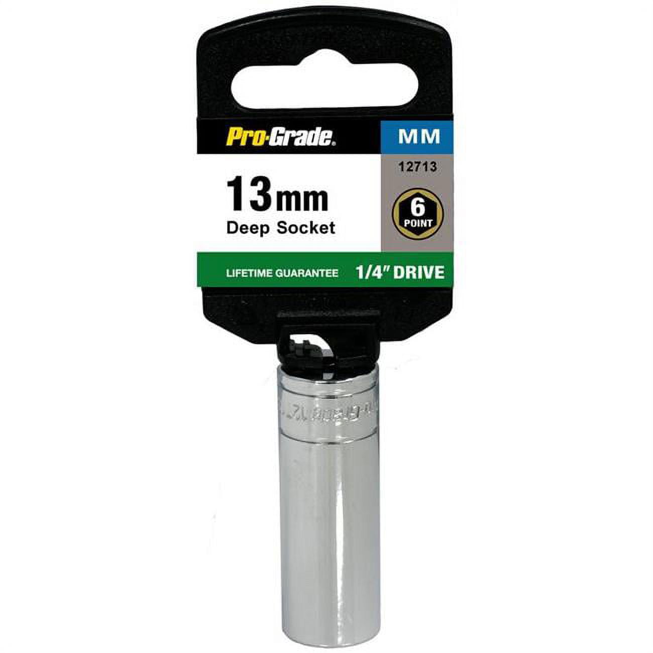 12713 0.25 in. Drive x 13 mm 6 Point Deep Socket