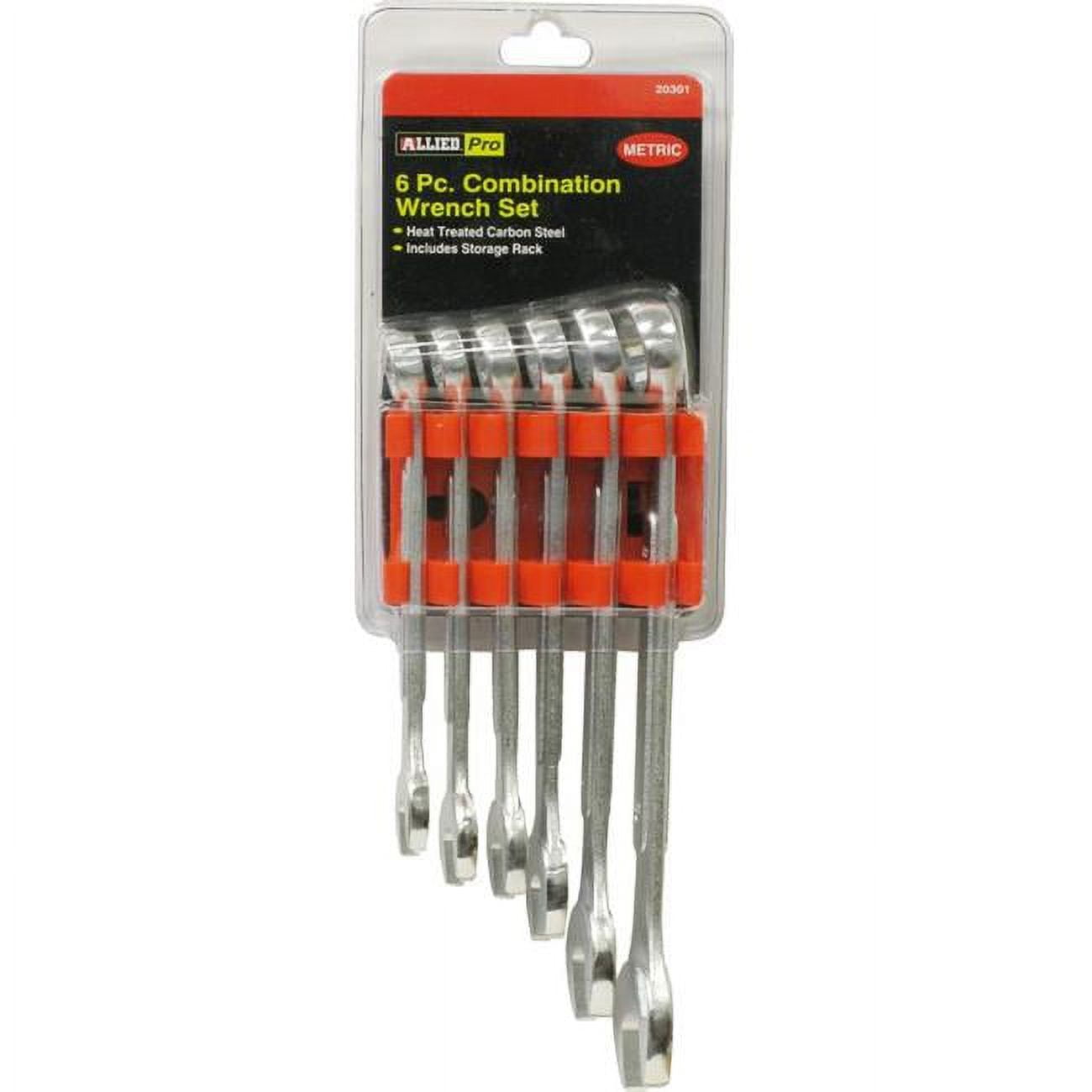 Picture of Allied 20301 Metric Full Polished Combination Wrench Set - 6 Piece