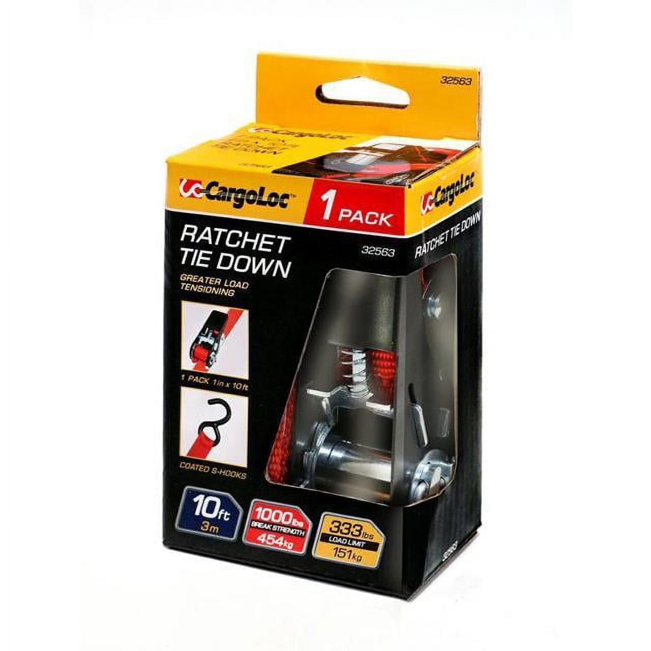 32573 8 ft. 1000 lbs Racheting Tie Down S-Hooks, Camo
