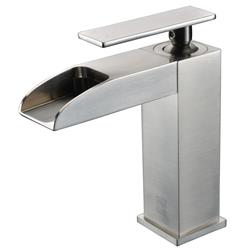 Picture of ALFI Brand AB1598-BN Single Hole Waterfall Bathroom Faucet - Brushed Nickel