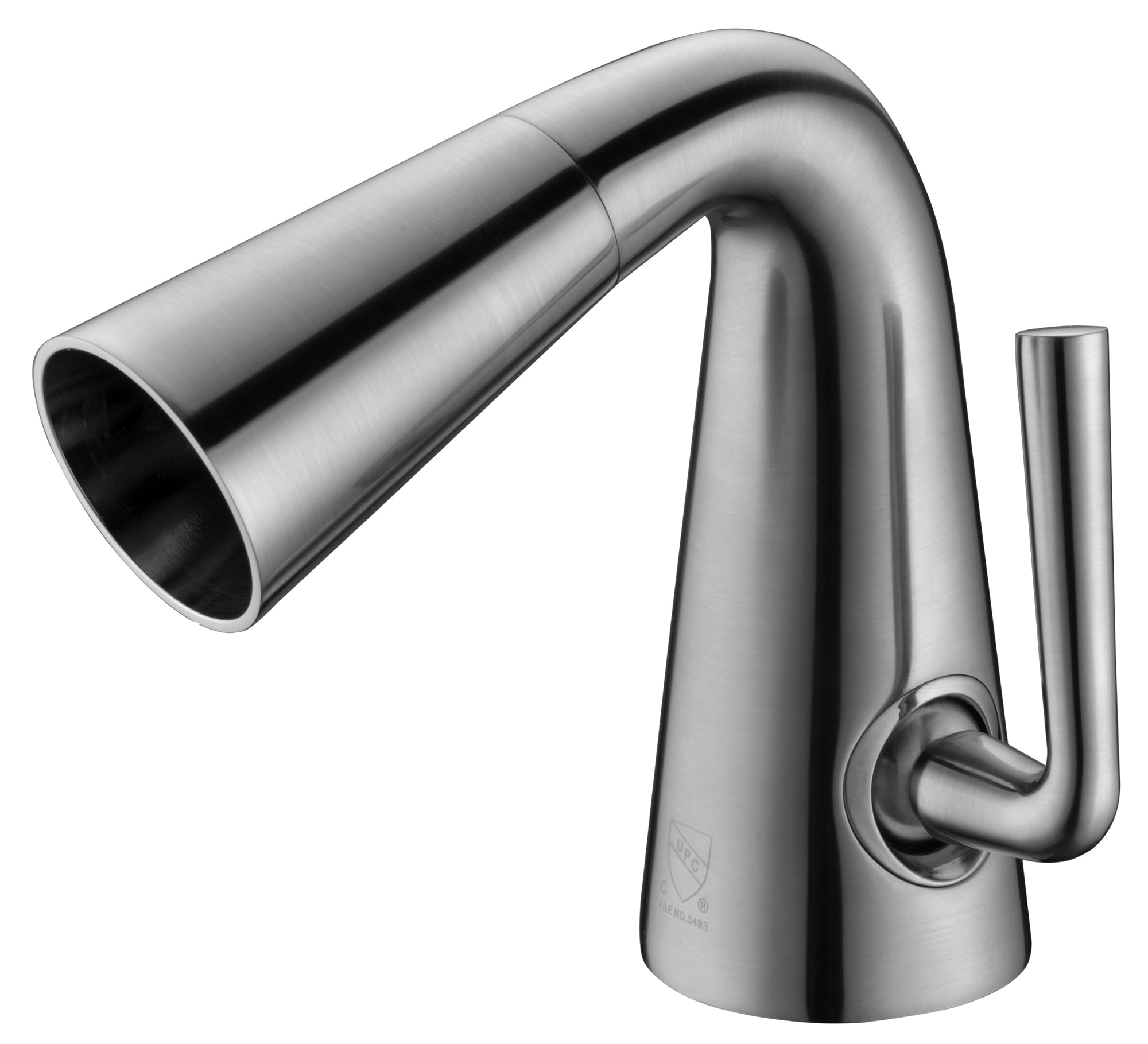 Picture of ALFI Brand AB1788-BN Single Hole Cone Waterfall Bathroom Faucet - Brushed Nickel