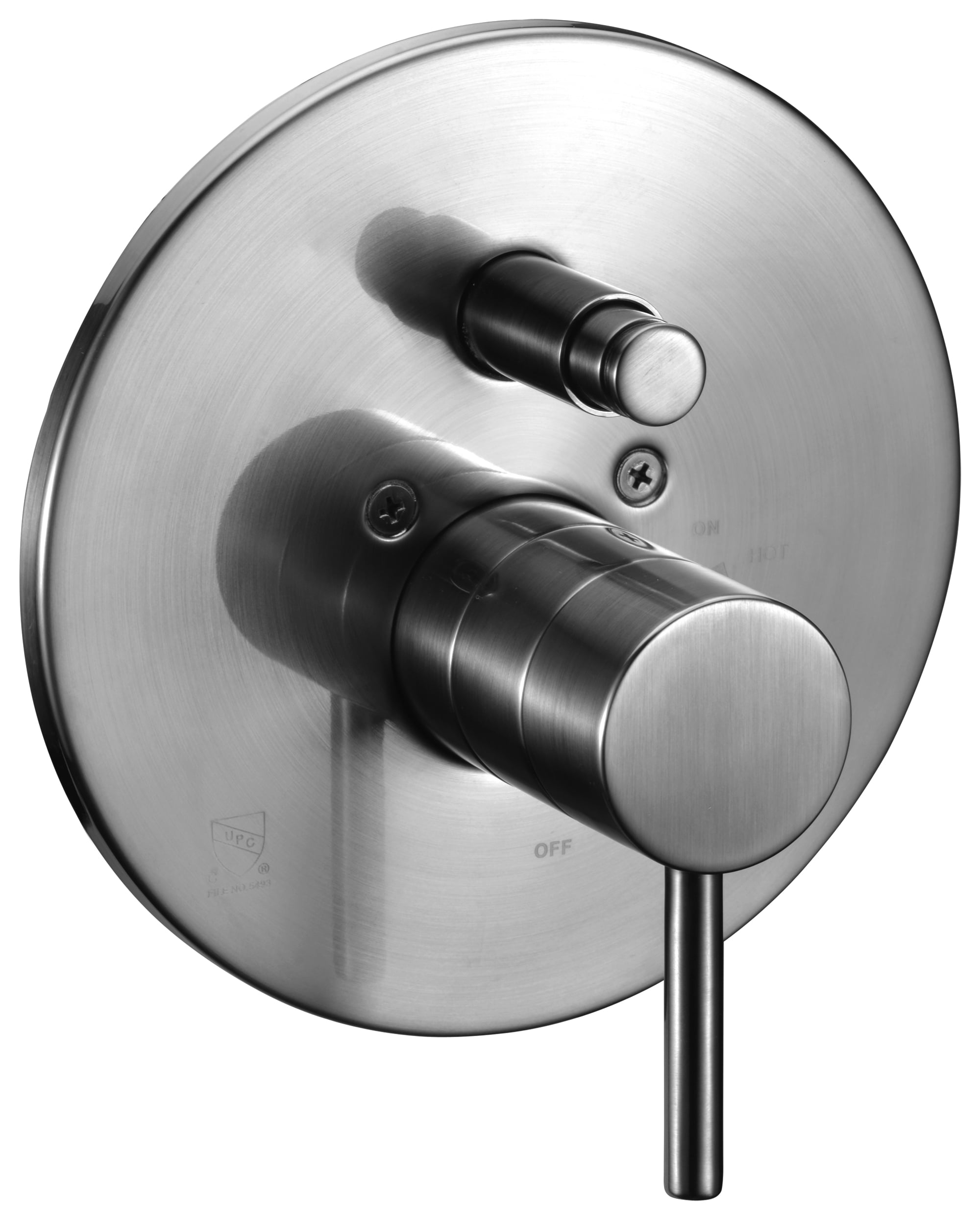 Picture of ALFI Brand AB1701-BN Pressure Balanced Round Shower Mixer with Diverter - Brushed Nickel