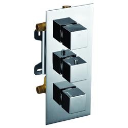 Picture of ALFI Brand AB2701-PC Polished Chrome Square 2 Way Thermostatic Shower Mixer