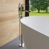 Picture of ALFI Brand AB2843-PC Polished Chrome Single Hole Floor Mounted Waterfall Tub Filler