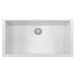 Picture of ALFI Brand AB3322UM-W White 33 in. Single Bowl Undermount Granite Composite Kitchen Sink