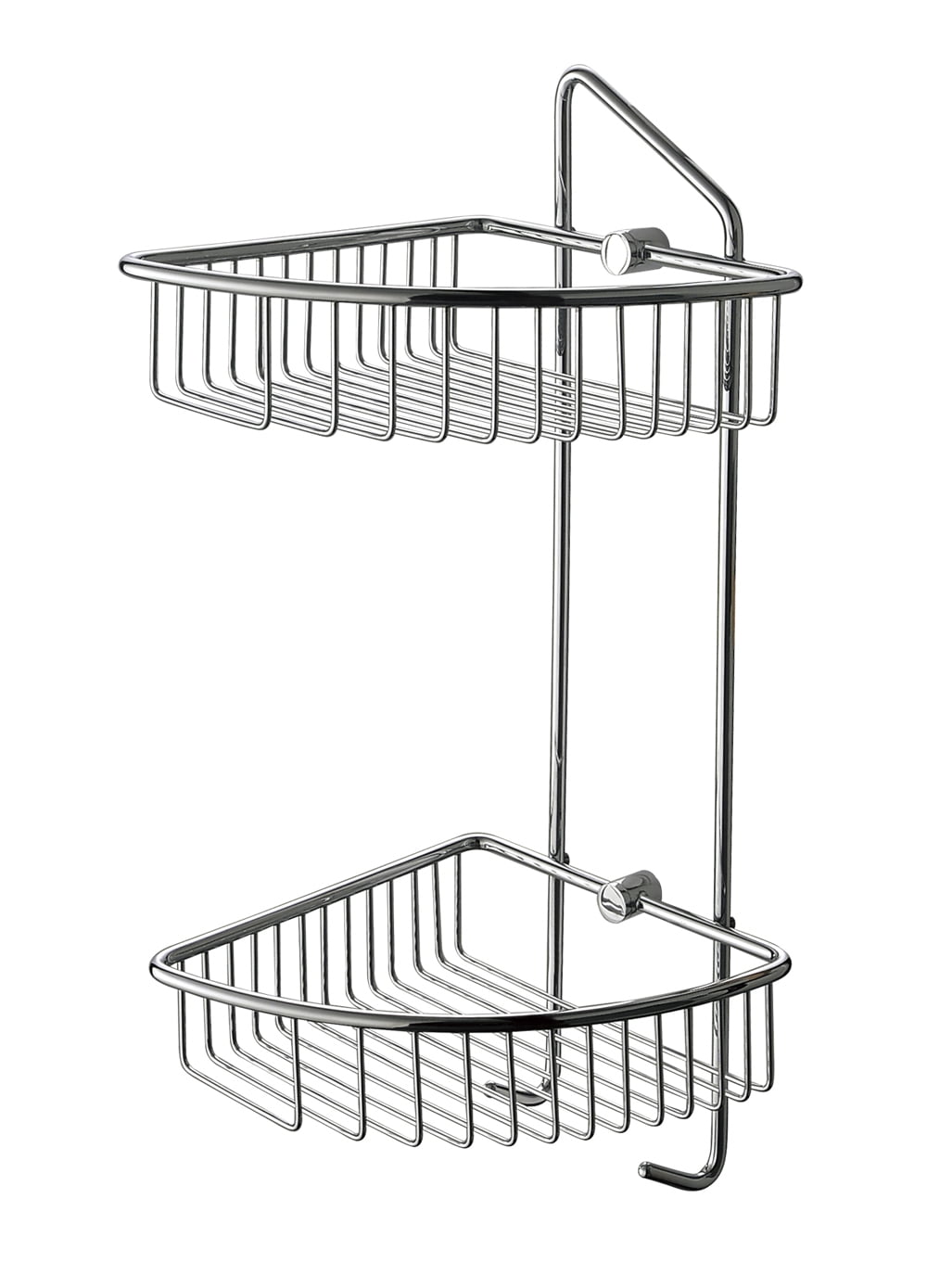 Picture of ALFI Brand AB9532 Corner Mounted Double Basket Shower Shelf Bathroom Accessory, Polished Chrome