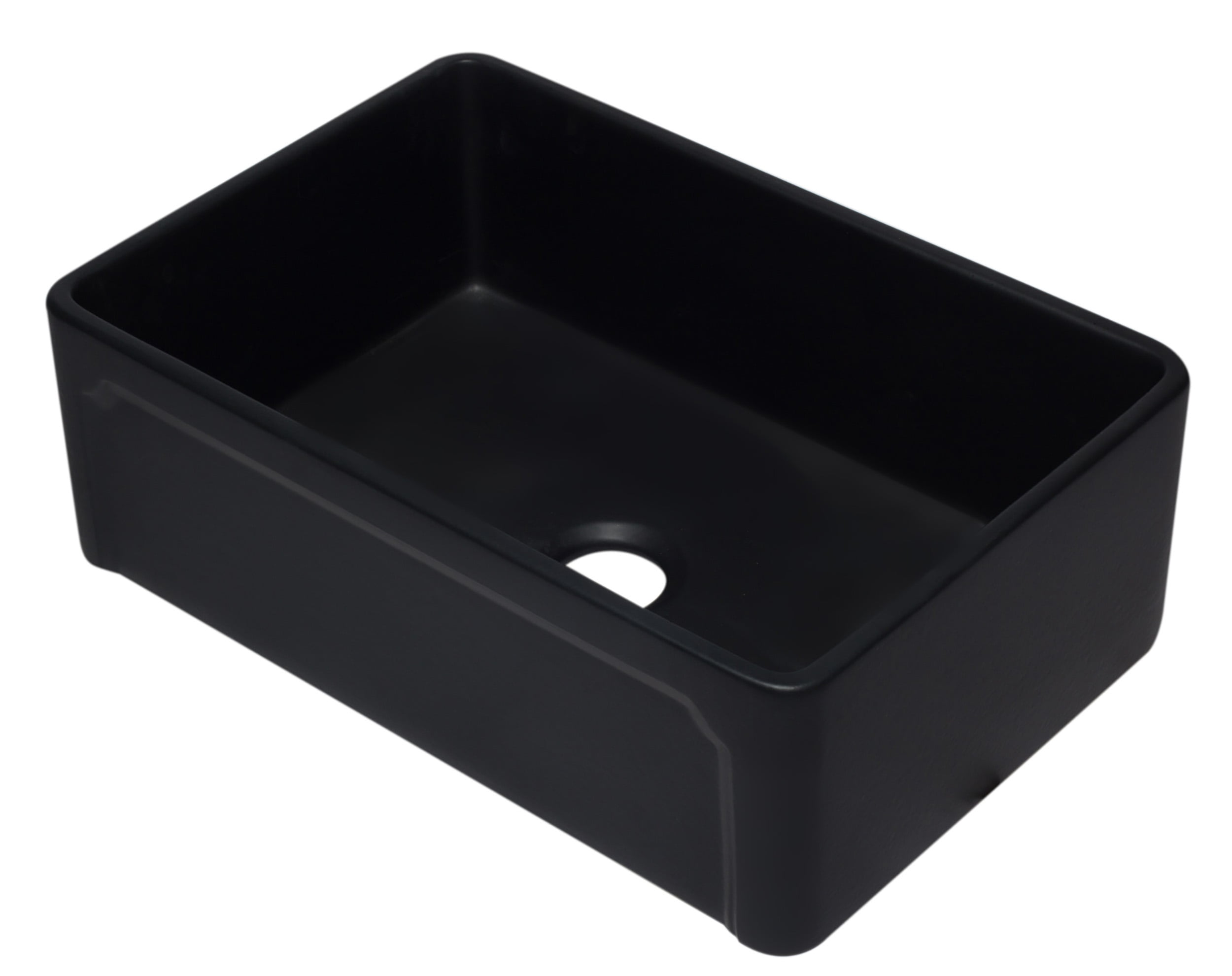 Picture of ALFI Brand AB3020SB-BM 30 in. Reversible Single Fireclay Farmhouse Kitchen Sink - Black Matte