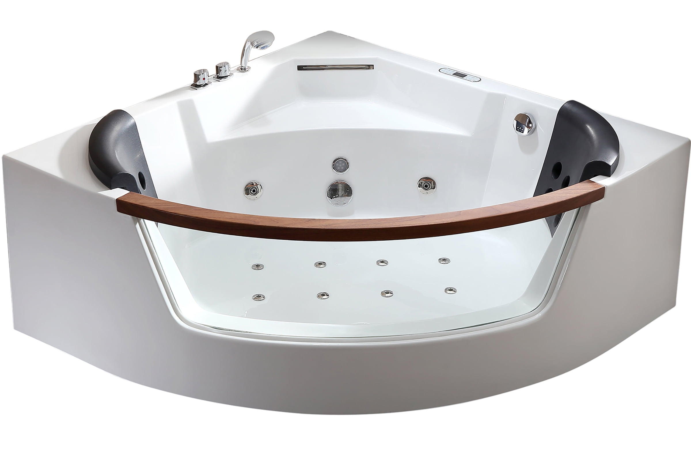 Picture of Eago AM197ETL 5 ft. Clear Rounded Corner Acrylic Whirlpool Bathtub for Two