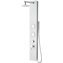Picture of Alfi Brand ABSP50W White Glass Shower Panel with 2 Body Sprays & Rain Shower Head