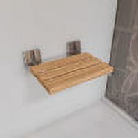 Picture of Alfi Brand ABS16S-BN 16 in. Wall-Mounted Shower Seat with Brushed Nickel Joints in Natural Wood
