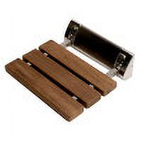 Picture of Alfi Brand ABS14-BN 14 in. Folding Teak Wood Shower Seat Bench with Brushed Nickel Joints in Natural Wood