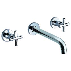 Picture of Alfi Brand AB1035-PC 8 in. Widespread Wall-Mounted Cross Handle Faucet - Polished Chrome