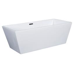 Picture of Alfi Brand AB8833 59 in. Rectangular Acrylic Free Standing Soaking Bathtub - White