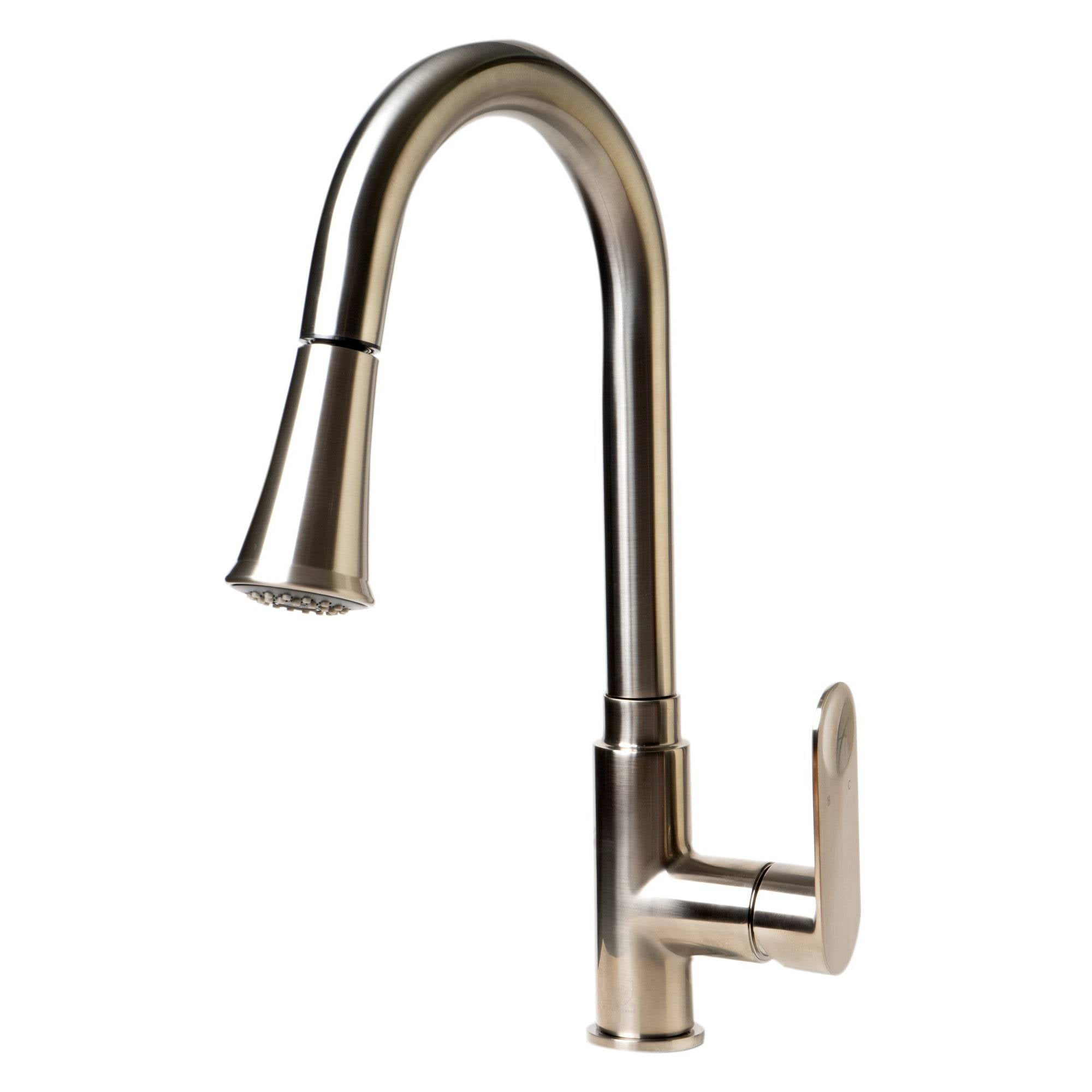 Picture of ALFI ABKF3480-BN Gooseneck Pull Down Kitchen Faucet, Brushed Nickel
