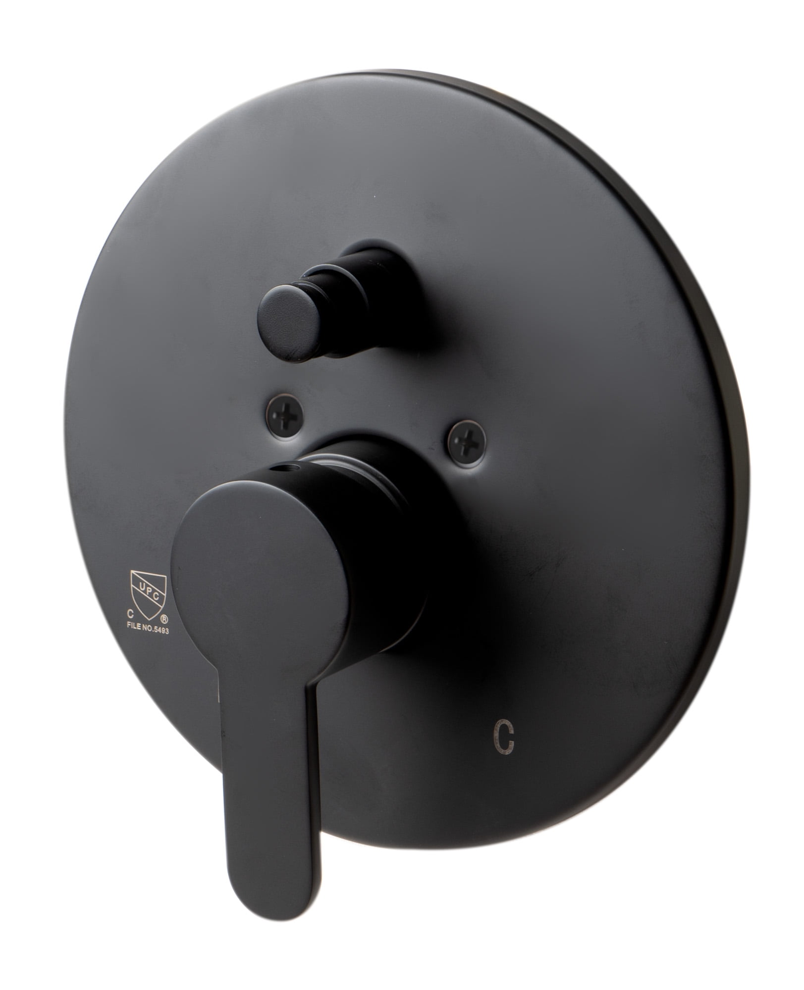 Picture of ALFI AB3101-BM Shower Valve with Rounded Lever Handle & Diverter&#44; Black Matte