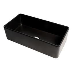 Picture of ALFI ABF3618-BM 36 x 18 in. Smooth Apron Single Bowl Fireclay Farm Sink, Black Matte