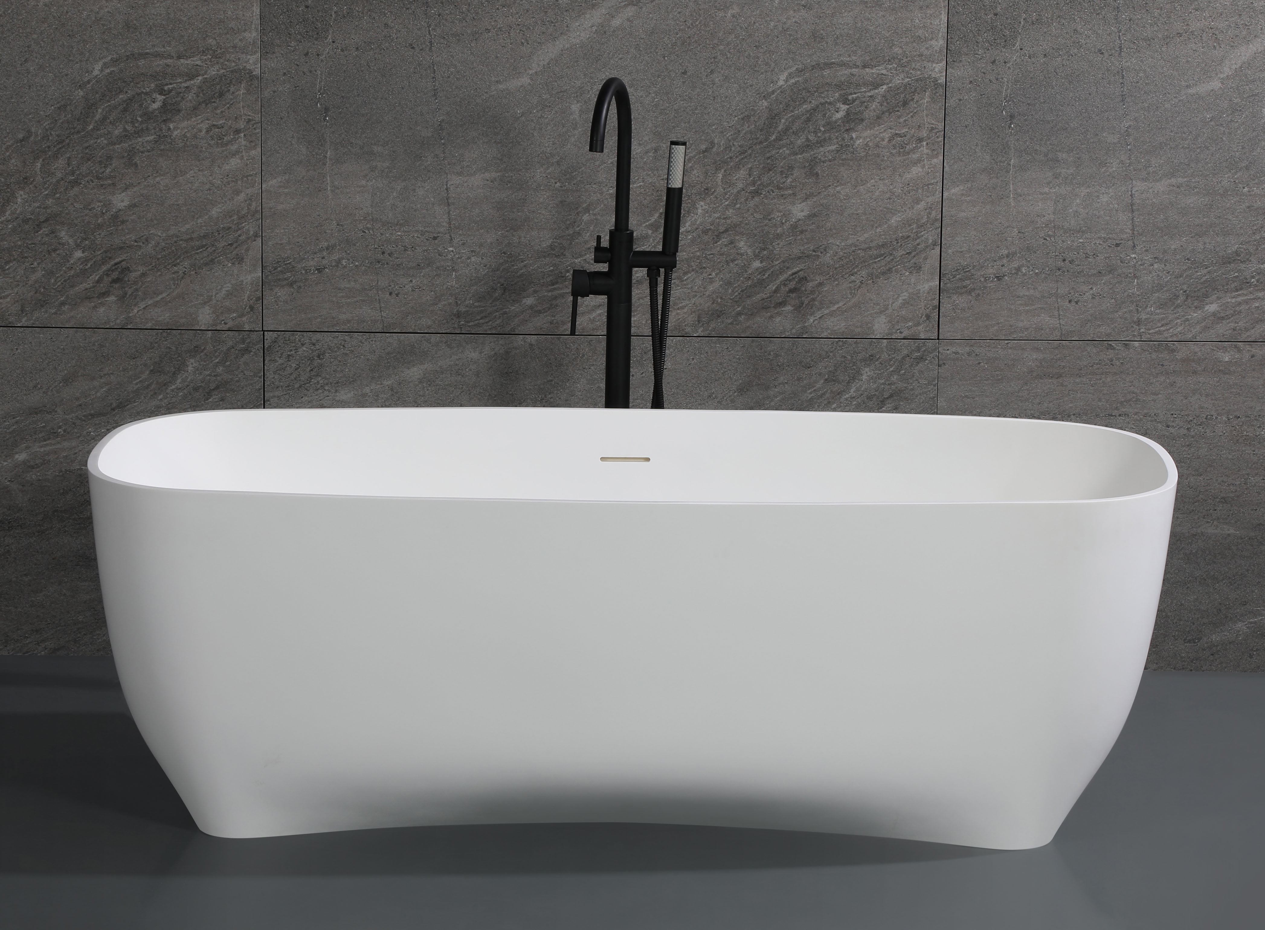 Picture of ALFI AB9980 67 in. Solid Surface Resin Bathtub, White Matte