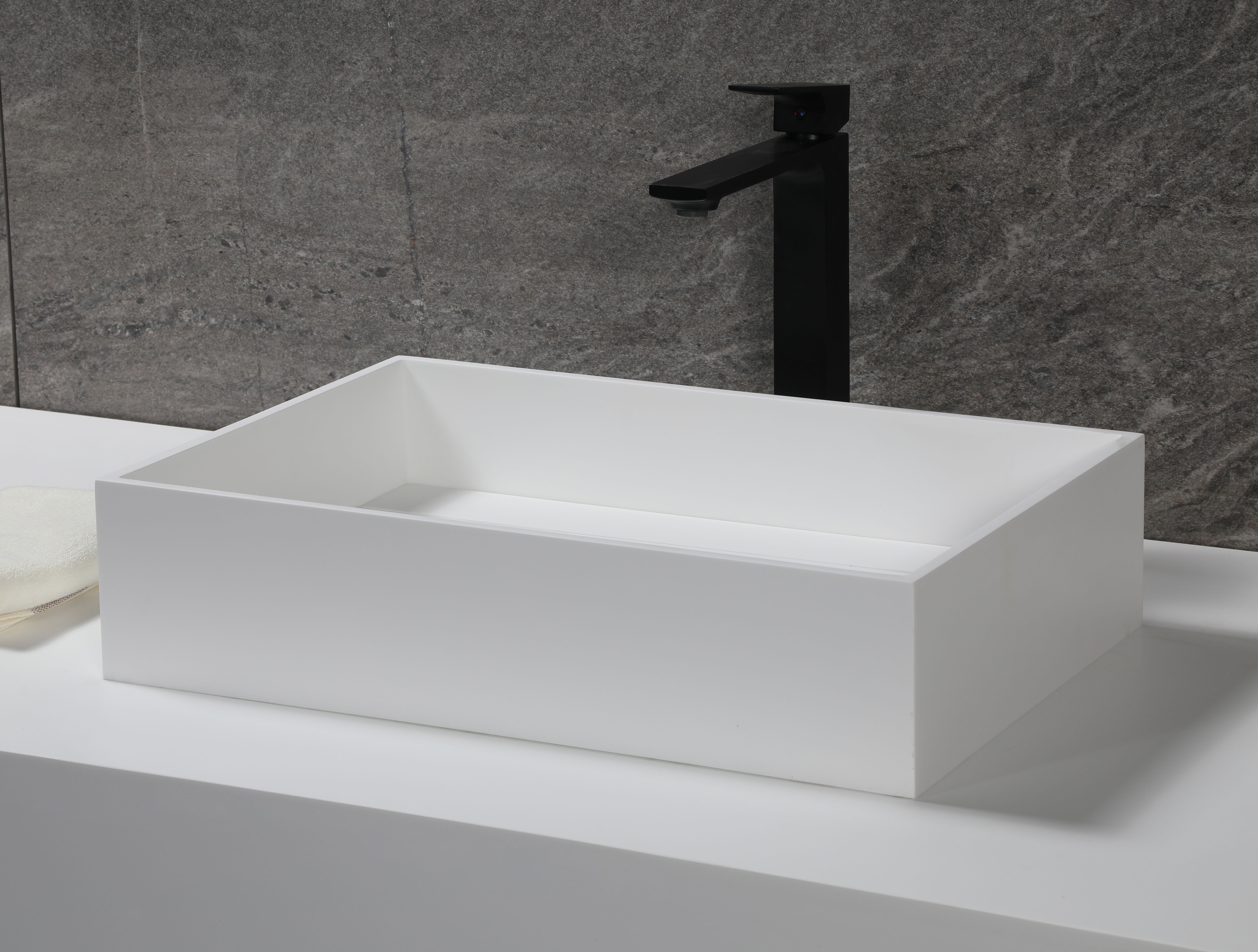 Picture of ALFI ABRS2014 20 x 14 in. Solid Surface Resin Sink&#44; White Matte