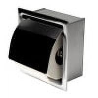 Picture of ALFI Brand ABTP77-PSS Polished Stainless Steel Recessed Toilet Paper Holder with Cover&#44; Black