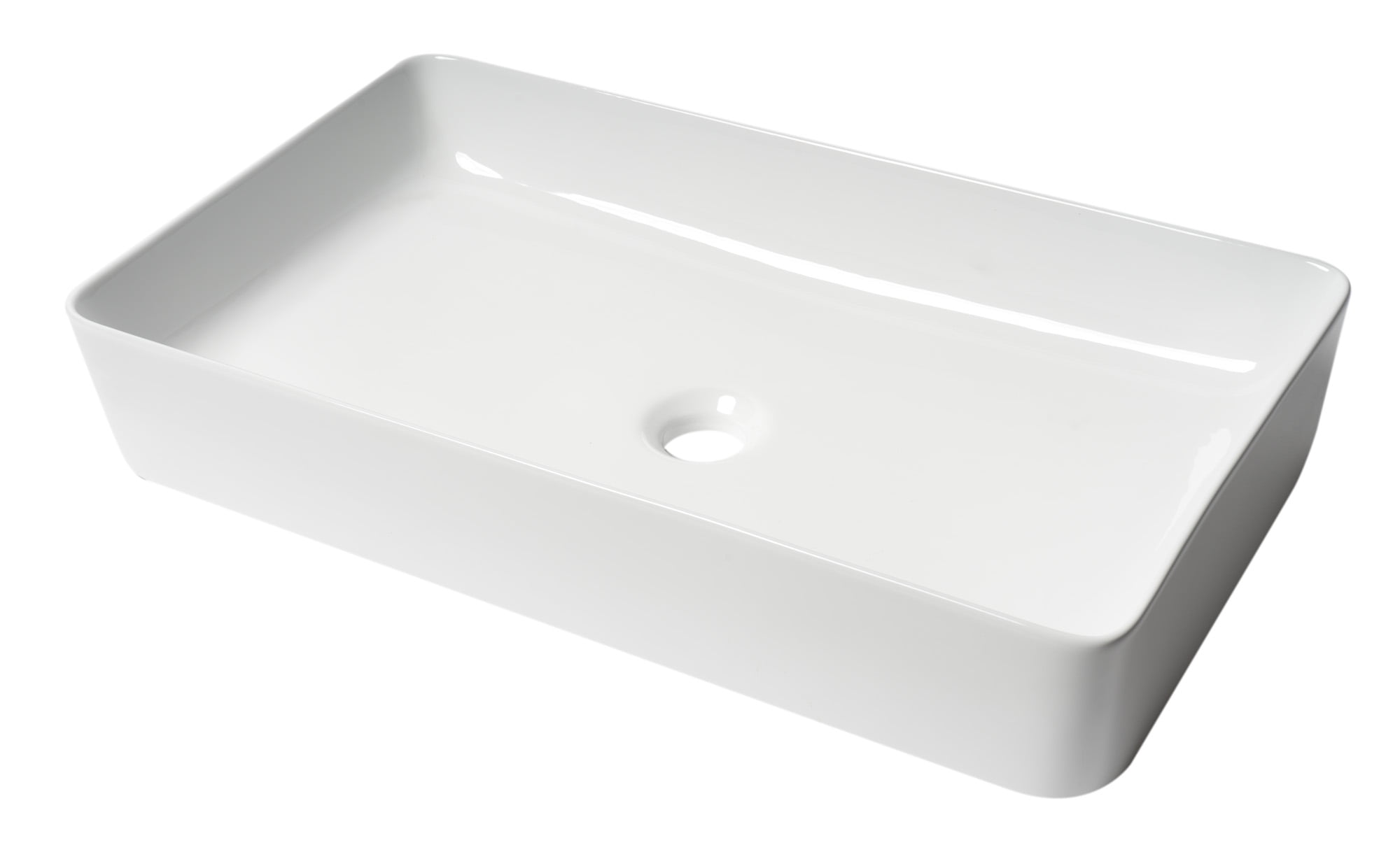 Picture of ALFI Brand ABC902-W 24 in. Modern Rectangular Above Mount Ceramic Sink&#44; White