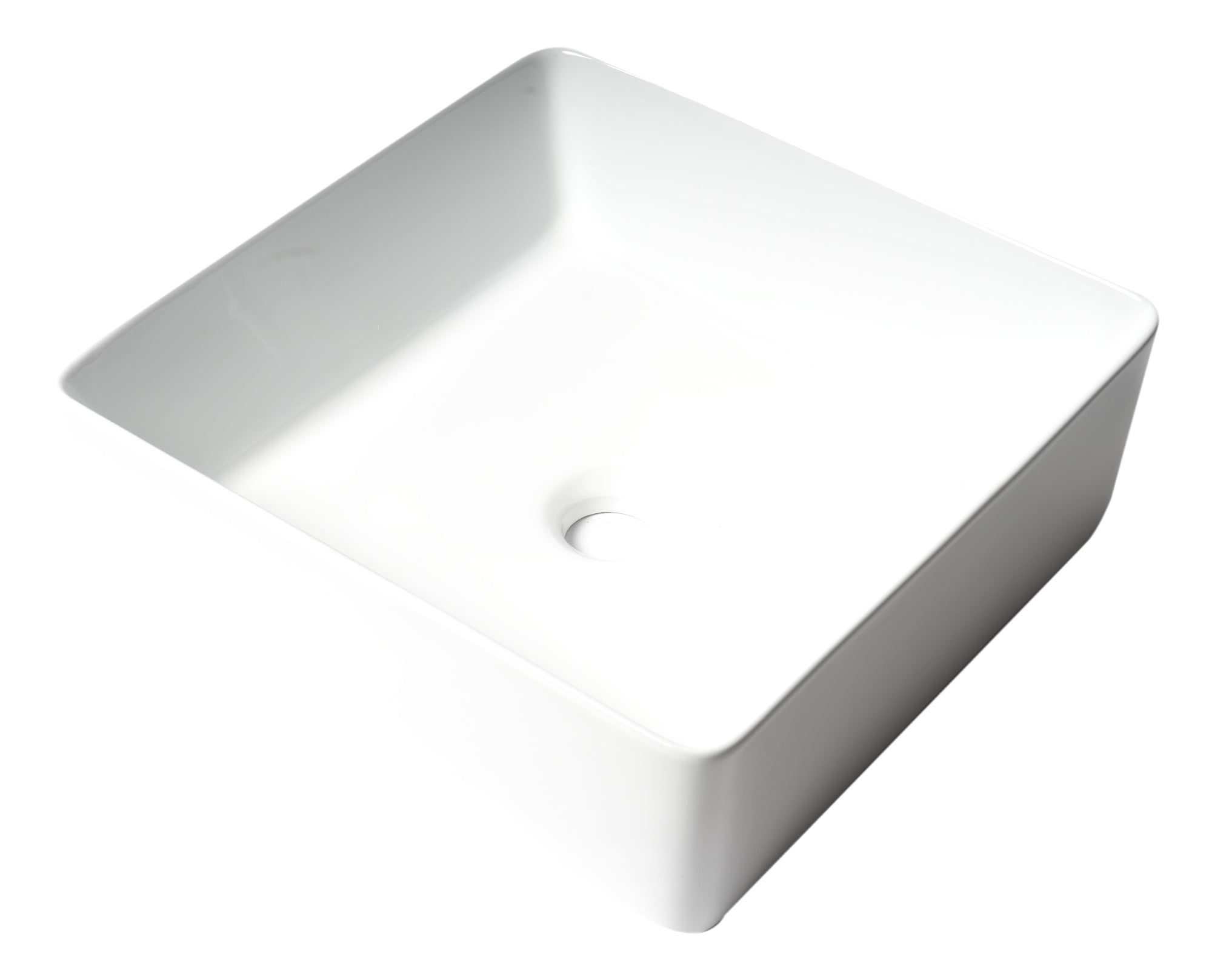 Picture of ALFI Brand ABC903-W 16 in. Modern Square Above Mount Ceramic Sink, White