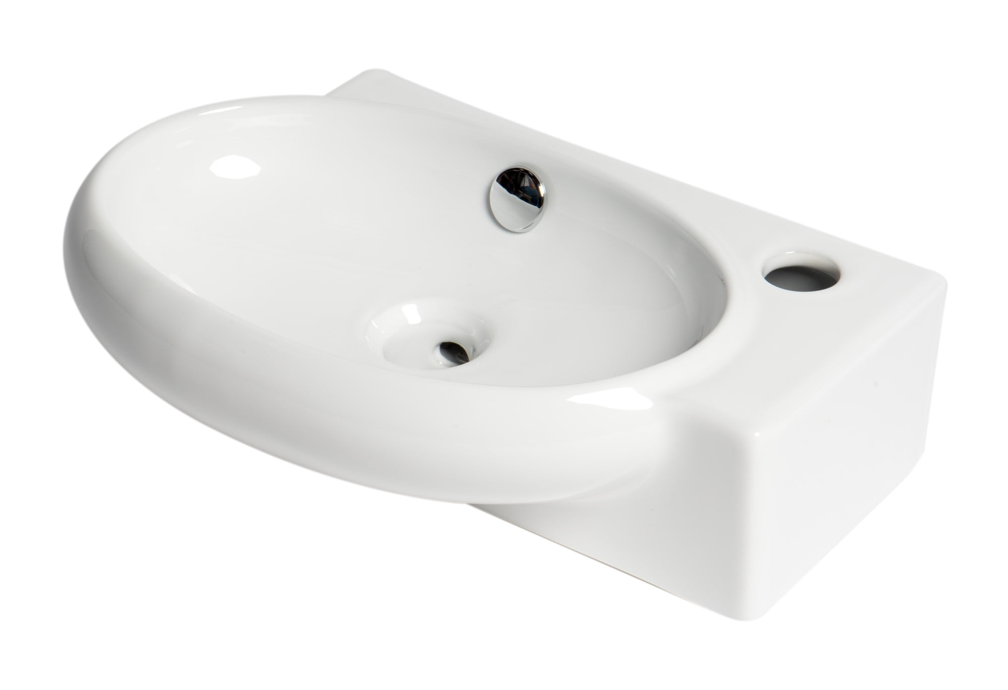 Picture of Alfi Brand ABC117 17 in. Small Wall Mounted Ceramic Sink with Faucet Hole&#44; White