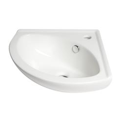 Picture of Alfi Brand ABC120 22 in. Corner Wall Mounted Ceramic Sink with Faucet Hole&#44; White