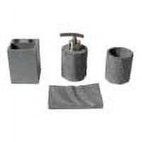 Picture of ALFI Brand ABCO1019 4 Piece Solid Concrete Gray Matte Bathroom Accessory Set
