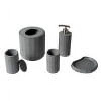 Picture of ALFI Brand ABCO1022 5 Piece Solid Concrete Gray Matte Bathroom Accessory Set