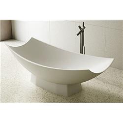 Picture of ALFI AB9992 71 in. Solid Surface Resin Free Standing Hammock Style Bathtub, White Matte