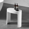 Picture of ALFI Brand ABST66 Matte Solid Surface Resin Bathroom & Shower Stool&#44; White