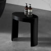 Picture of ALFI Brand ABST66BM Matte Solid Surface Resin Bathroom & Shower Stool&#44; Black