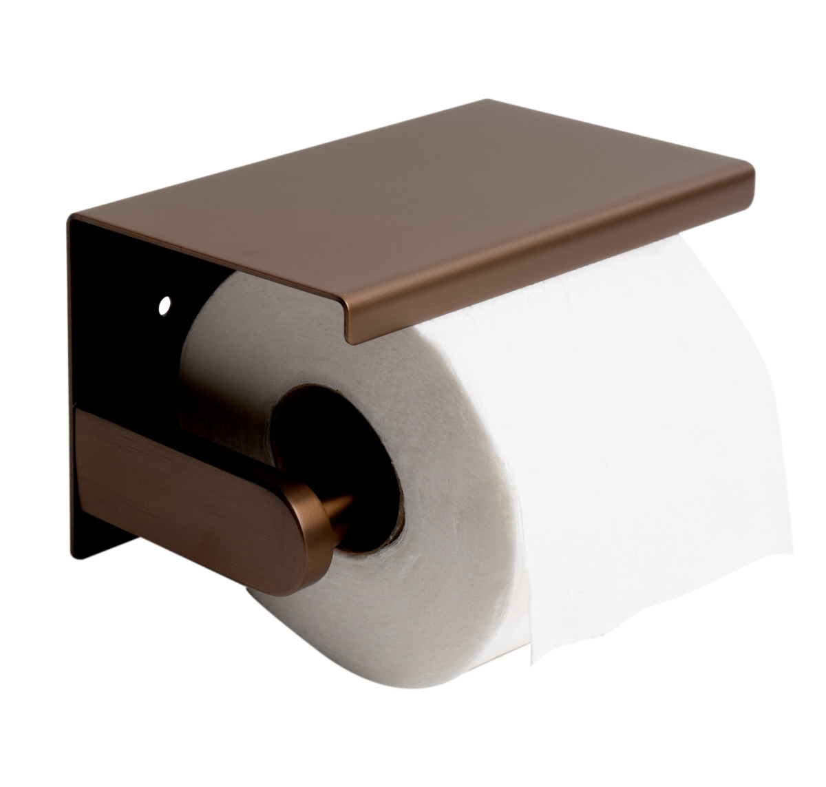 Picture of ALFI Brand ABTPP66-BC PVD Stainless Steel Toilet Paper Holder with Shelf - Brushed Copper