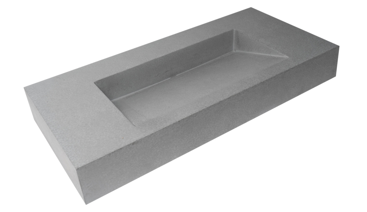 Picture of ALFI Brand ABCO40R 40 in. Solid Concrete Rectangular Countertop Sink - Gray Matte